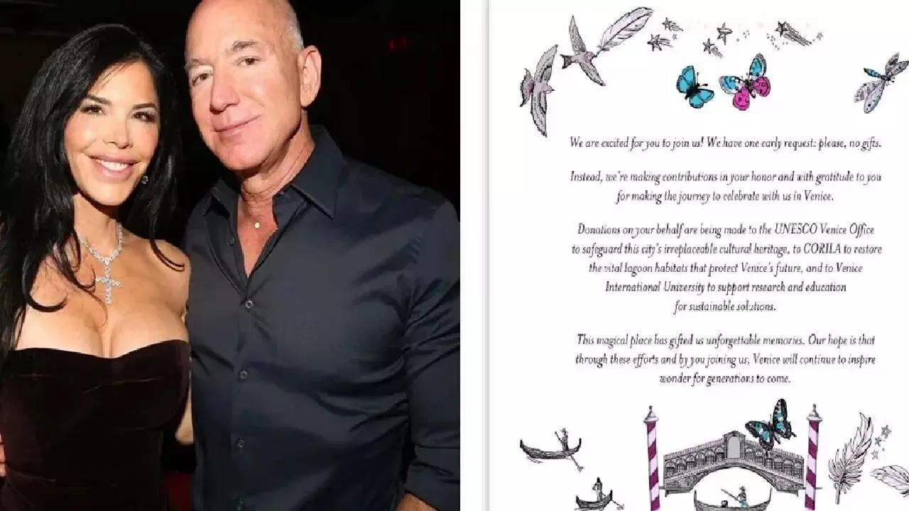 Jeff Bezos : అమెజాన్ బాస్ జెఫ్ బెజోస్ పెళ్లి కార్డు వచ్చేసింది.. చూస్తే షాకవుతారు Jeff Bezos : అమెజాన్ బాస్ జెఫ్ బెజోస్ పెళ్లి కార్డు వచ్చేసింది.. చూస్తే షాకవుతారు
