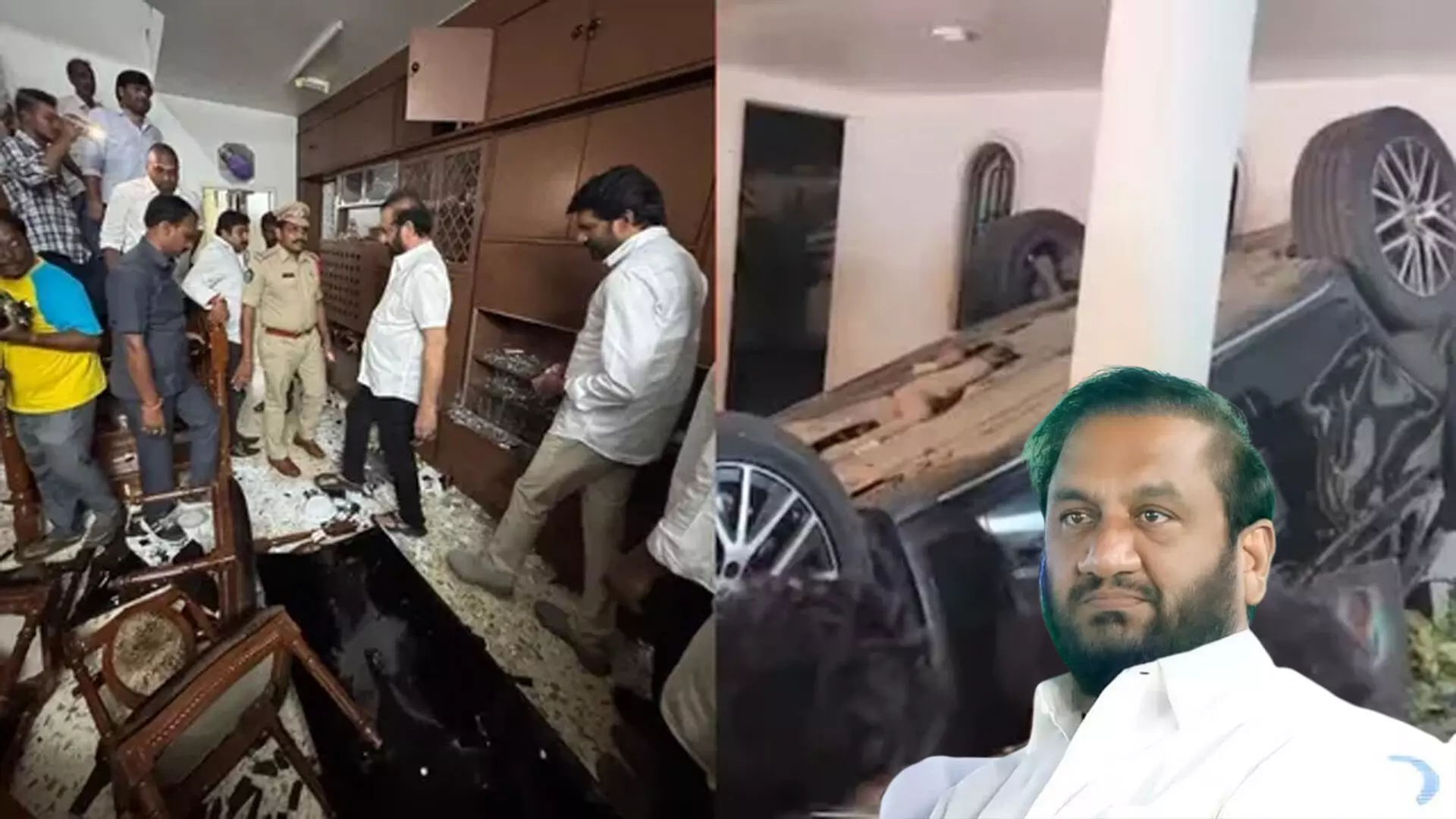 మాజీ మంత్రి నల్లపురెడ్డి నివాసంపై దాడి మాజీ మంత్రి నల్లపురెడ్డి నివాసంపై దాడి