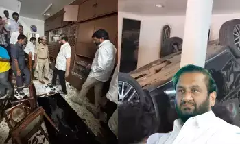 మాజీ మంత్రి నల్లపురెడ్డి నివాసంపై దాడి