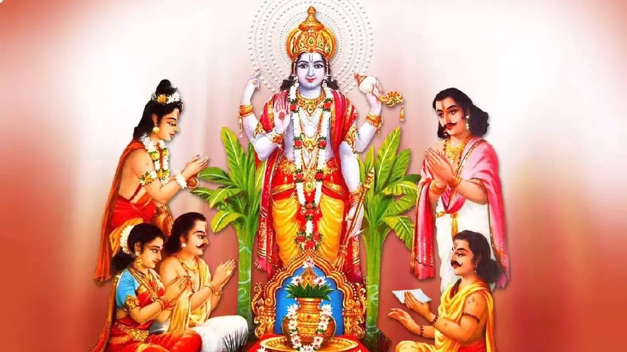 Satyanarayan Puja at Home Once a Year: ఏడాదికి ఒకసారి ఇంట్లో సత్యనారాయణ పూజ చేయాలని ఎందుకు అంటారు? Satyanarayan Puja at Home Once a Year: ఏడాదికి ఒకసారి ఇంట్లో సత్యనారాయణ పూజ చేయాలని ఎందుకు అంటారు?