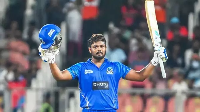Kerala Cricket League(KCL): కేసీఎల్లో శాంసన్ మెరుపు సెంచరీ.. ఉత్కంఠపోరులో చివరకు... Kerala Cricket League(KCL): కేసీఎల్లో శాంసన్ మెరుపు సెంచరీ.. ఉత్కంఠపోరులో చివరకు...