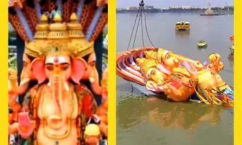 గంగమ్మ తీరంలో బడాగణేశ్‌.. ఖైరతాబాద్‌ వినాయకుడి నిమజ్జనం ఘనంగా జరిగింది.