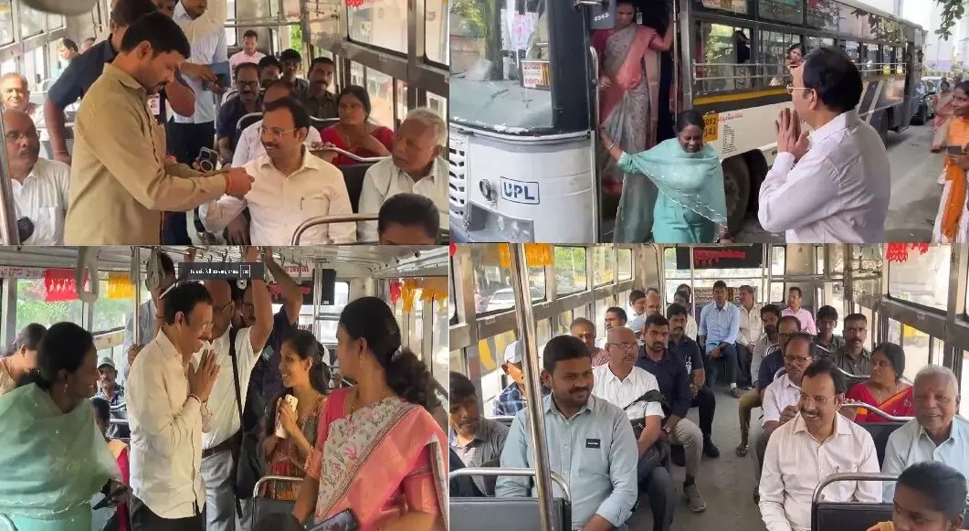 TGSRTC MD Sajjanar: టీజీఎస్ఆర్టీసీ ఎండీగా చివరి రోజు: సాధారణ ప్రయాణికుడిలా బస్లో ప్రయాణించిన వీసీ సజ్జనార్ TGSRTC MD Sajjanar: టీజీఎస్ఆర్టీసీ ఎండీగా చివరి రోజు: సాధారణ ప్రయాణికుడిలా బస్లో ప్రయాణించిన వీసీ సజ్జనార్