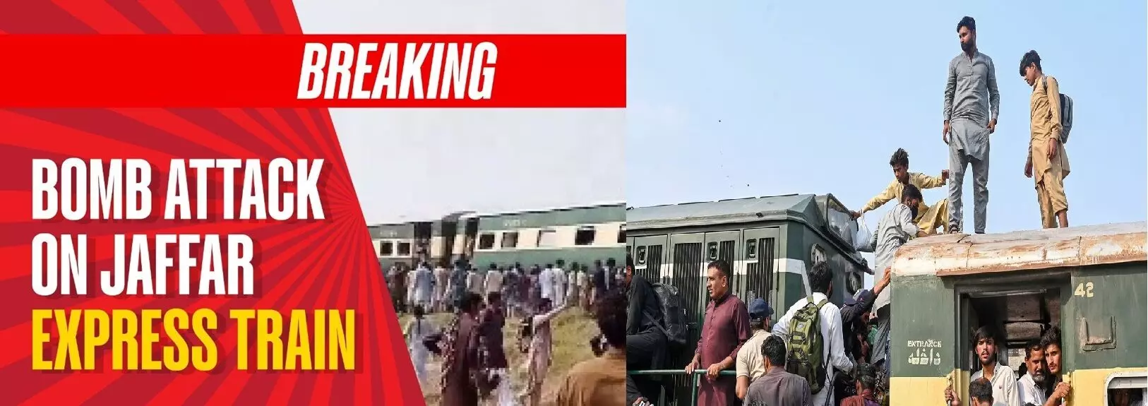 Bomb Attack on Jaffer Express in Pakistan: పాకిస్తాన్లో జాఫర్ ఎక్స్ప్రెస్పై మరోసారి బాంబు దాడి: బలూచిస్తాన్లో ఉద్రిక్తతలు.. గాయాలతో ప్రయాణికులు Bomb Attack on Jaffer Express in Pakistan: పాకిస్తాన్లో జాఫర్ ఎక్స్ప్రెస్పై మరోసారి బాంబు దాడి: బలూచిస్తాన్లో ఉద్రిక్తతలు.. గాయాలతో ప్రయాణికులు