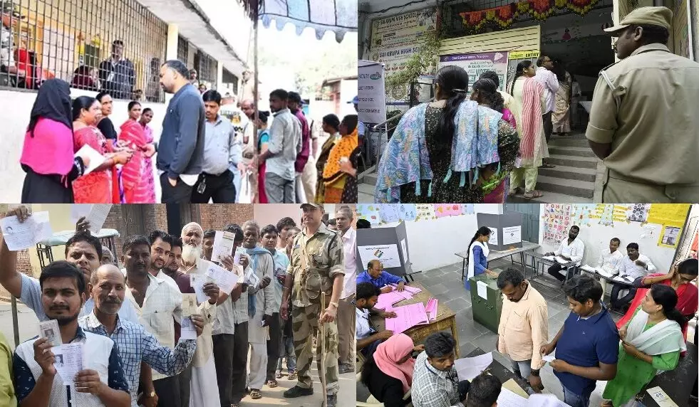 Jubilee Hills By-Election: జూబ్లీహిల్స్ ఉప ఎన్నిక: పోలింగ్ జోరుగా ప్రారంభం.. డ్రోన్లతో నిఘా, కేంద్ర బలగాల పహారా! Jubilee Hills By-Election: జూబ్లీహిల్స్ ఉప ఎన్నిక: పోలింగ్ జోరుగా ప్రారంభం.. డ్రోన్లతో నిఘా, కేంద్ర బలగాల పహారా!