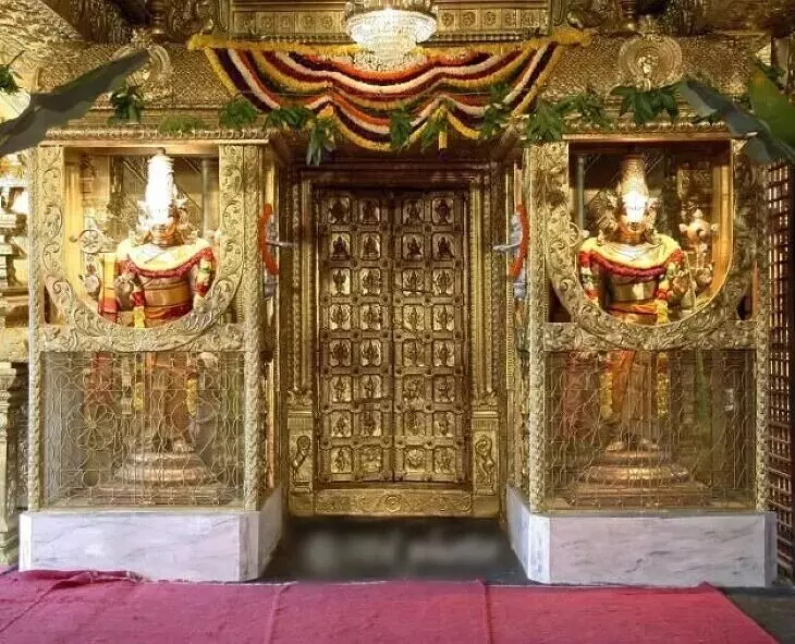 A Rare Spectacle at Srivari Temple శ్రీవారి సన్నిధిలో అపురూప వైభవం: బంగారు వాకిలి శోభ! A Rare Spectacle at Srivari Temple శ్రీవారి సన్నిధిలో అపురూప వైభవం: బంగారు వాకిలి శోభ!
