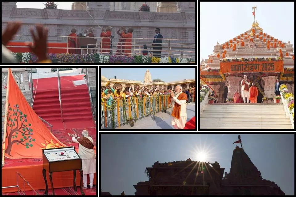 Grand Flag Hoisting at Balarama Temple: బాలరామ ఆలయంలో ఘన ధ్వజారోహణం: సూర్య చిహ్నం రహస్యంపై ఆసక్తి… పీఎం మోదీ చేత జరిగిన చారిత్రాత్మక ఘట్టం Grand Flag Hoisting at Balarama Temple: బాలరామ ఆలయంలో ఘన ధ్వజారోహణం: సూర్య చిహ్నం రహస్యంపై ఆసక్తి… పీఎం మోదీ చేత జరిగిన చారిత్రాత్మక ఘట్టం