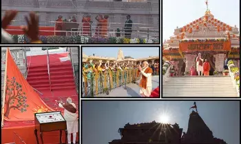 Grand Flag Hoisting at Balarama Temple: బాలరామ ఆలయంలో ఘన ధ్వజారోహణం: సూర్య చిహ్నం రహస్యంపై ఆసక్తి… పీఎం మోదీ చేత జరిగిన చారిత్రాత్మక ఘట్టం Grand Flag Hoisting at Balarama Temple: బాలరామ ఆలయంలో ఘన ధ్వజారోహణం: సూర్య చిహ్నం రహస్యంపై ఆసక్తి… పీఎం మోదీ చేత జరిగిన చారిత్రాత్మక ఘట్టం