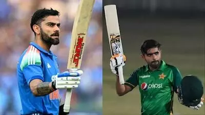 Kohli Hits Another Century: కోహ్లీ మరో సెంచరీ చేస్తే.. బాబర్ ఆజమ్ రికార్డు సమం! Kohli Hits Another Century: కోహ్లీ మరో సెంచరీ చేస్తే.. బాబర్ ఆజమ్ రికార్డు సమం!