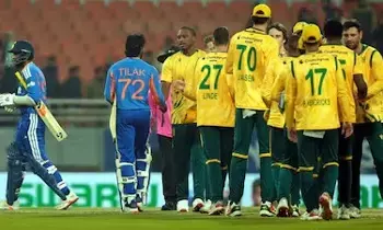 South Africa Creates New History: దక్షిణాఫ్రికా సరికొత్త చరిత్ర: టీ20ల్లో భారత్ను ఓడించిన తొలి జట్టుగా రికార్డు! South Africa Creates New History: దక్షిణాఫ్రికా సరికొత్త చరిత్ర: టీ20ల్లో భారత్ను ఓడించిన తొలి జట్టుగా రికార్డు!