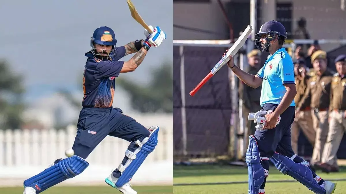 Vijay Hazare Trophy: విజయ్ హజారే ట్రోఫీలో రోహిత్,కోహ్లీ సెంచరీల మోత Vijay Hazare Trophy: విజయ్ హజారే ట్రోఫీలో రోహిత్,కోహ్లీ సెంచరీల మోత