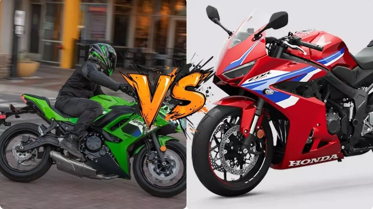 Ninja 650 vs Honda CBR 650R: రోడ్డుపై దూసుకెళ్లే స్పీడ్ కింగ్స్.. ఈ రెండింటిలో ఏది మీ క్రష్? Ninja 650 vs Honda CBR 650R: రోడ్డుపై దూసుకెళ్లే స్పీడ్ కింగ్స్.. ఈ రెండింటిలో ఏది మీ క్రష్?