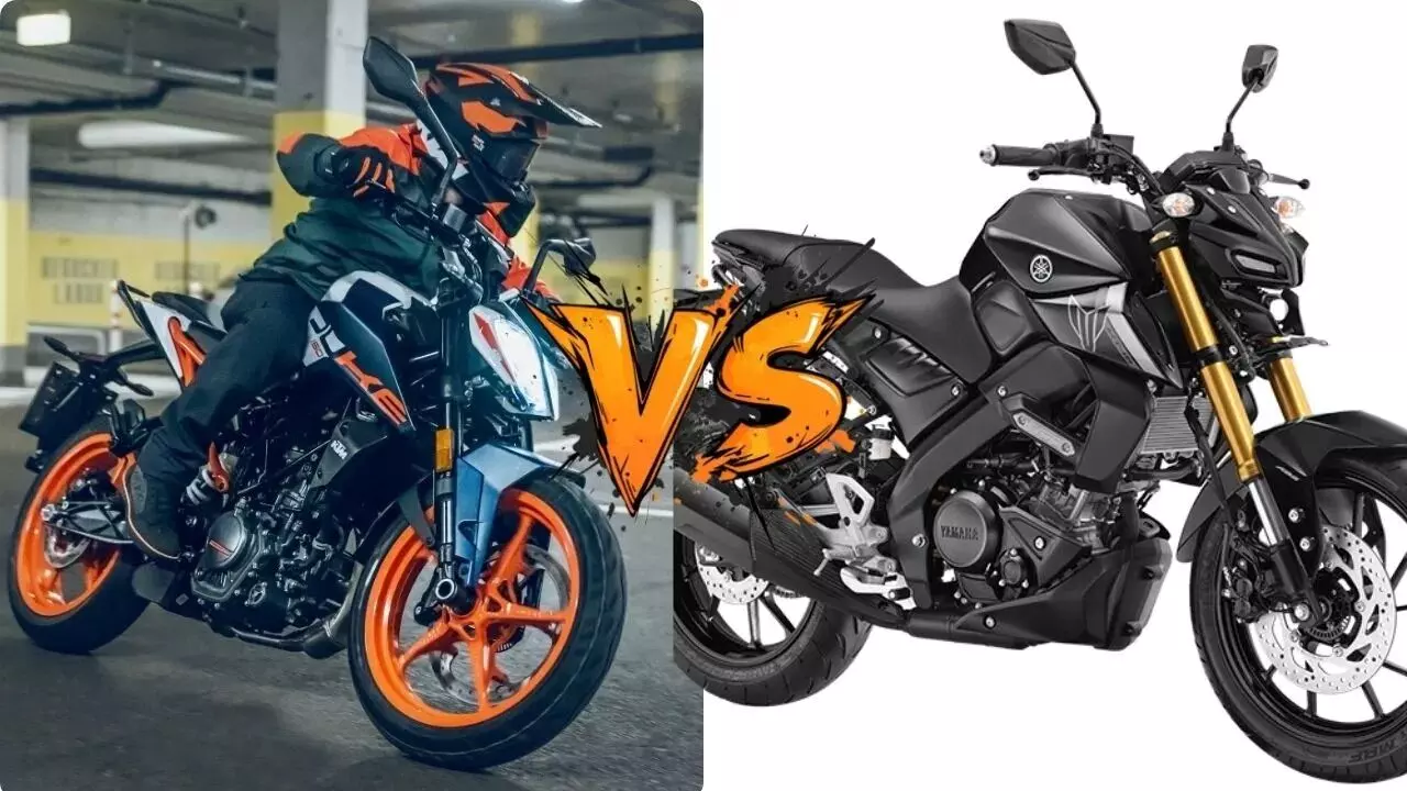 KTM 160 Duke vs Yamaha MT-15 V2 : కేటీఎం వర్సెస్ యమహా..రోడ్డుపై వీధి పోరాటం మొదలైంది KTM 160 Duke vs Yamaha MT-15 V2 : కేటీఎం వర్సెస్ యమహా..రోడ్డుపై వీధి పోరాటం మొదలైంది