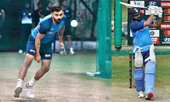 ODI Battle Begins Tomorrow: రేపటి నుంచి వన్డే పోరు..రోకో జోడీ ప్రాక్టీస్ ODI Battle Begins Tomorrow: రేపటి నుంచి వన్డే పోరు..రోకో జోడీ ప్రాక్టీస్