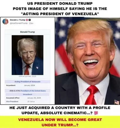Trump Sensation: ట్రంప్ సంచలనం: వెనెజువెలా తాత్కాలిక అధ్యక్షుడిని తానే అంటూ పోస్ట్ Trump Sensation: ట్రంప్ సంచలనం: వెనెజువెలా తాత్కాలిక అధ్యక్షుడిని తానే అంటూ పోస్ట్