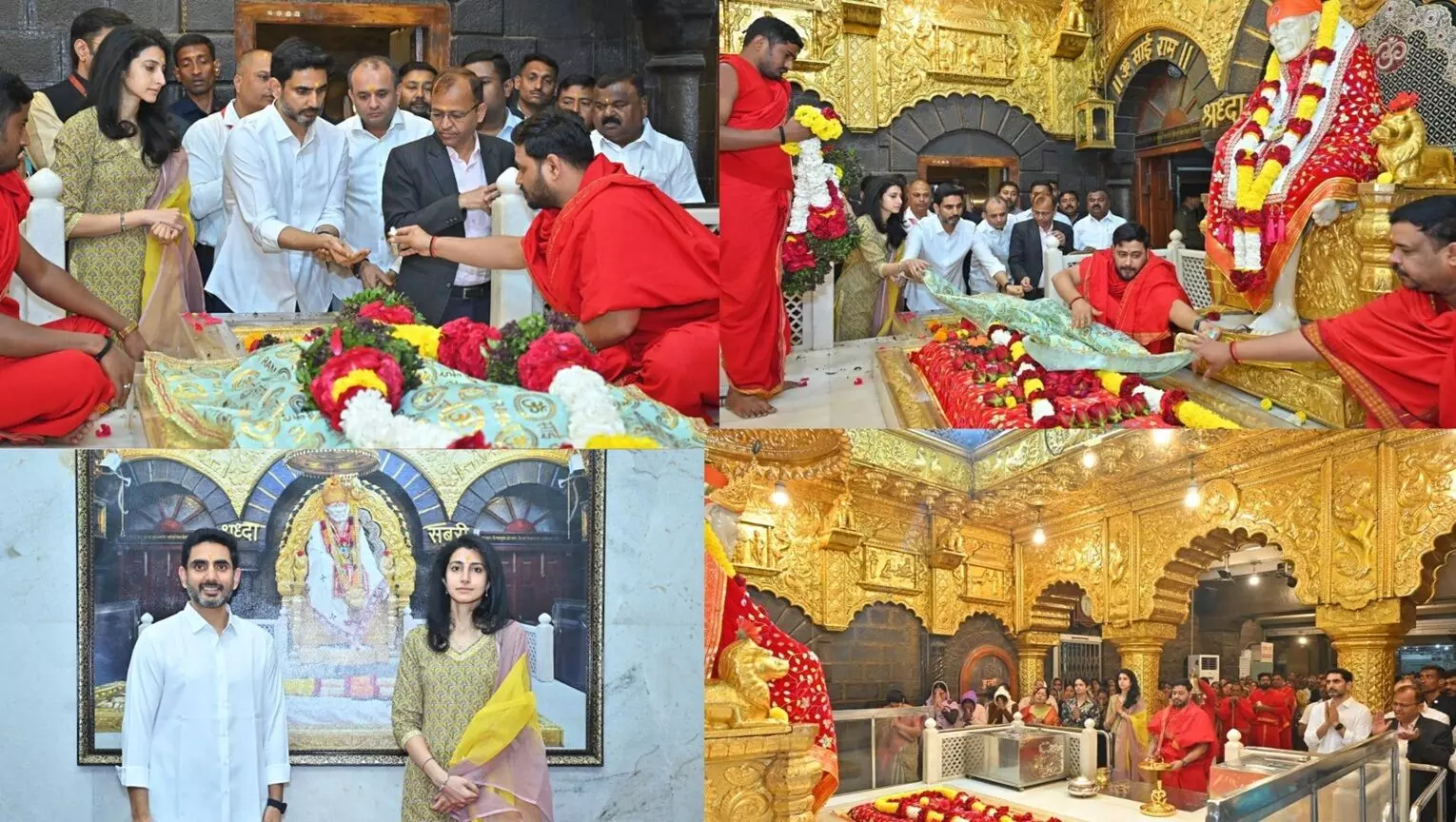 Minister Nara Lokesh: శిర్డీలో సాయినాథుని దర్శించుకున్న మంత్రి నారా లోకేశ్ దంపతులు Minister Nara Lokesh: శిర్డీలో సాయినాథుని దర్శించుకున్న మంత్రి నారా లోకేశ్ దంపతులు