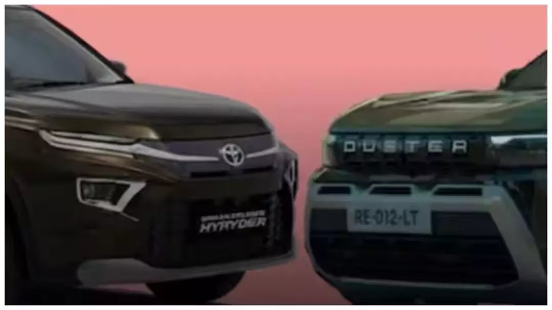 Duster vs Hyryder : రెనాల్ట్ డస్టర్ వర్సెస్ టయోటా హైరైడర్..మ్యాన్లీ లుక్ కావాలా? మోడరన్ స్టైల్ కావాలా? Duster vs Hyryder : రెనాల్ట్ డస్టర్ వర్సెస్ టయోటా హైరైడర్..మ్యాన్లీ లుక్ కావాలా? మోడరన్ స్టైల్ కావాలా?