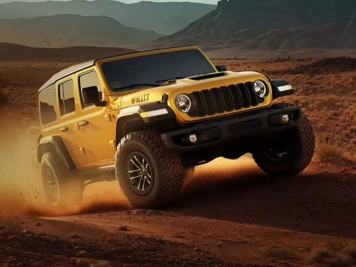 Jeep : 35 ఇంచుల టైర్లు, 11.1 ఇంచుల గ్రౌండ్ క్లియరెన్స్తో జీప్ రాంగ్లర్ విల్లీస్ విధ్వంసం Jeep : 35 ఇంచుల టైర్లు, 11.1 ఇంచుల గ్రౌండ్ క్లియరెన్స్తో జీప్ రాంగ్లర్ విల్లీస్ విధ్వంసం