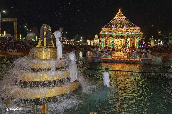 Tirumala Srivari annual float festival: తెప్పపై రుక్మిణి సమేత శ్రీకృష్ణస్వామివారి అభయం Tirumala Srivari annual float festival: తెప్పపై రుక్మిణి సమేత శ్రీకృష్ణస్వామివారి అభయం