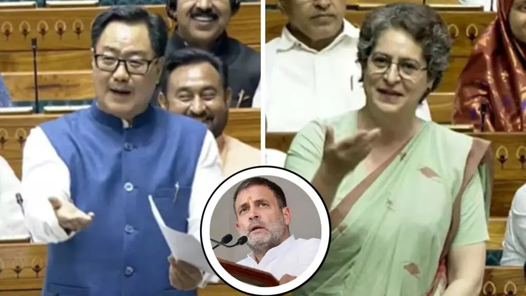 Priyanka Gandhi Vadra Hits Back: మోదీ-రాహుల్ ఆలింగనం వివాదం: రిజిజు విమర్శలకు ప్రియాంకా గట్టి స్పందన Priyanka Gandhi Vadra Hits Back: మోదీ-రాహుల్ ఆలింగనం వివాదం: రిజిజు విమర్శలకు ప్రియాంకా గట్టి స్పందన