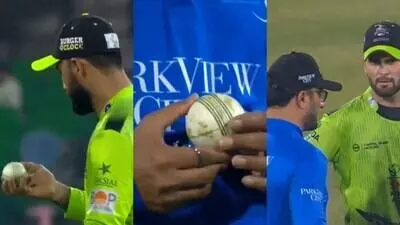 Pakistan Super League (PSL 2026): లైవ్ టీవీలో దొరికిపోయిన పాక్ క్రికెటర్లు.. బాల్ ట్యాంపరింగ్ వివాదంలో లాహోర్ ఖలందర్స్! Pakistan Super League (PSL 2026): లైవ్ టీవీలో దొరికిపోయిన పాక్ క్రికెటర్లు.. బాల్ ట్యాంపరింగ్ వివాదంలో లాహోర్ ఖలందర్స్!