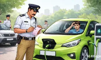 EV PUC Challan : పోలీసుల అత్యుత్సాహం.. ఎలక్ట్రిక్ కారుకు పొల్యూషన్ సర్టిఫికెట్ లేదని చలాన్ EV PUC Challan : పోలీసుల అత్యుత్సాహం.. ఎలక్ట్రిక్ కారుకు పొల్యూషన్ సర్టిఫికెట్ లేదని చలాన్