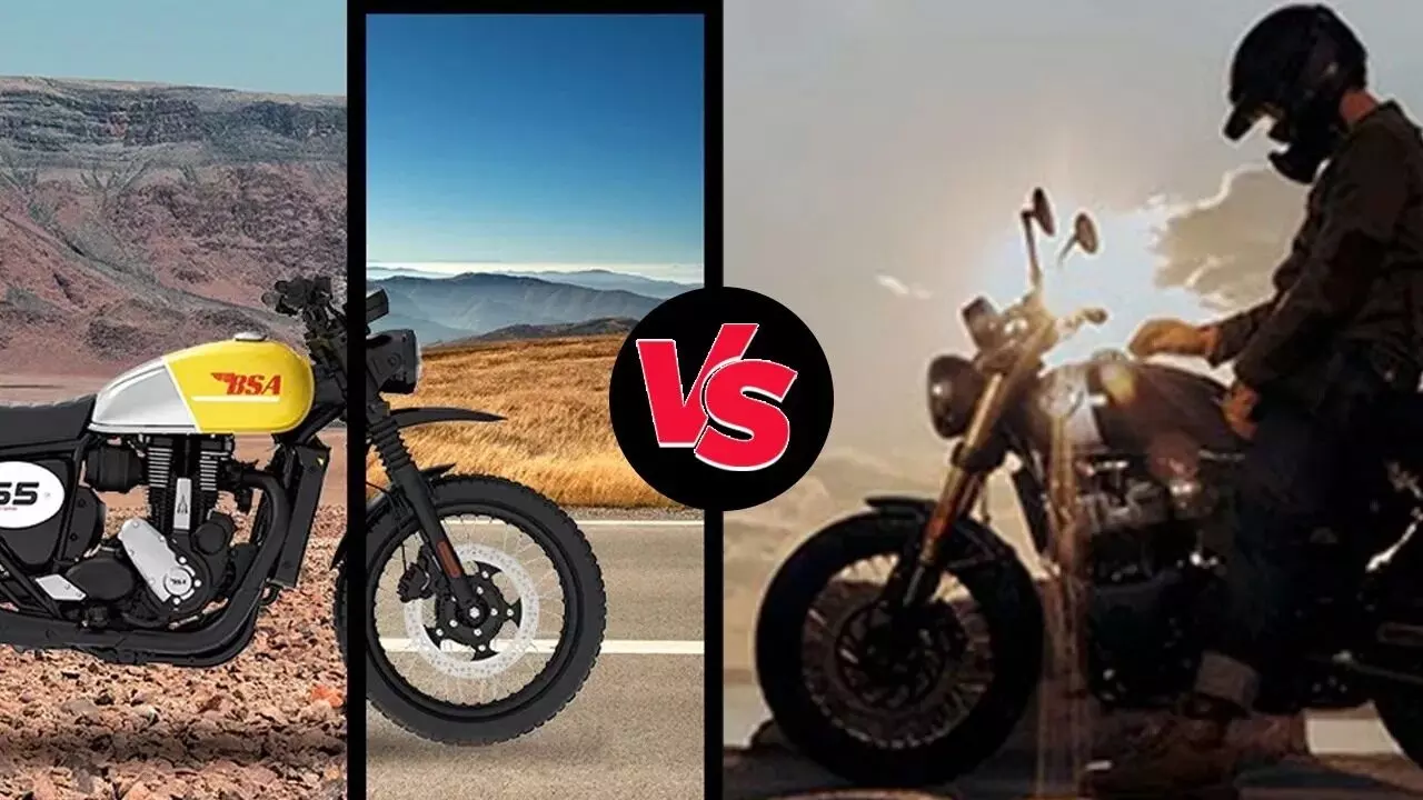 BSA Scrambler 650 vs RE Bear 650 : BSA స్క్రాంబ్లర్ 650 vs రాయల్ ఎన్ఫీల్డ్ బేర్ 650.. రోడ్డుపై అసలైన మొనగాడు ఎవరు? BSA Scrambler 650 vs RE Bear 650 : BSA స్క్రాంబ్లర్ 650 vs రాయల్ ఎన్ఫీల్డ్ బేర్ 650.. రోడ్డుపై అసలైన మొనగాడు ఎవరు?