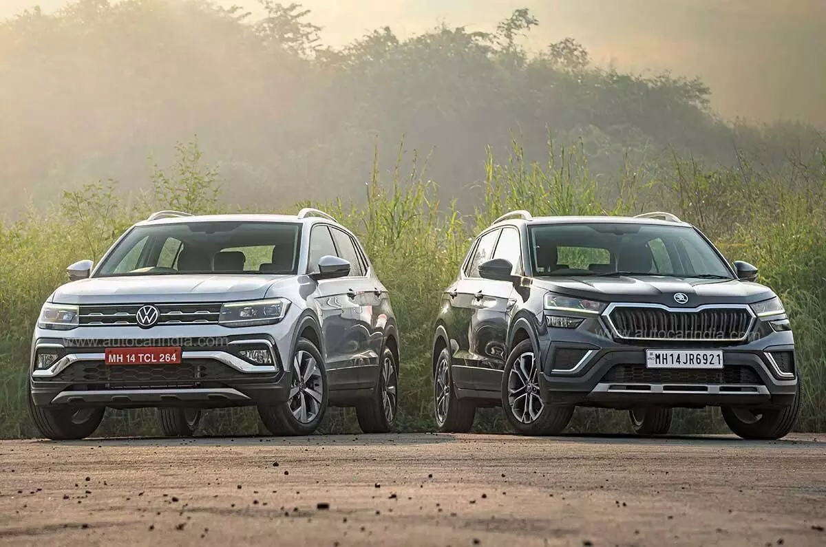Skoda Kushaq vs Volkswagen Taigun : 2026 ఫేస్లిఫ్ట్ వెర్షన్లలో ఏది బెస్ట్? కొనే ముందు ఈ తేడాలు తెలుసుకోండి Skoda Kushaq vs Volkswagen Taigun : 2026 ఫేస్లిఫ్ట్ వెర్షన్లలో ఏది బెస్ట్? కొనే ముందు ఈ తేడాలు తెలుసుకోండి
