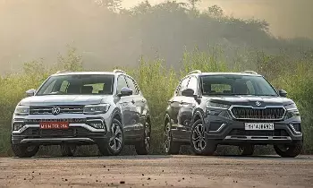 Skoda Kushaq vs Volkswagen Taigun : 2026 ఫేస్లిఫ్ట్ వెర్షన్లలో ఏది బెస్ట్? కొనే ముందు ఈ తేడాలు తెలుసుకోండి Skoda Kushaq vs Volkswagen Taigun : 2026 ఫేస్లిఫ్ట్ వెర్షన్లలో ఏది బెస్ట్? కొనే ముందు ఈ తేడాలు తెలుసుకోండి