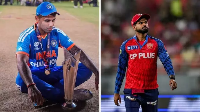 Suryakumar Yadav vs Shreyas Iyer: సూర్యకుమార్ యాదవ్పై వేటు? శ్రేయస్ అయ్యర్కు టీ20 పగ్గాలు! Suryakumar Yadav vs Shreyas Iyer: సూర్యకుమార్ యాదవ్పై వేటు? శ్రేయస్ అయ్యర్కు టీ20 పగ్గాలు!