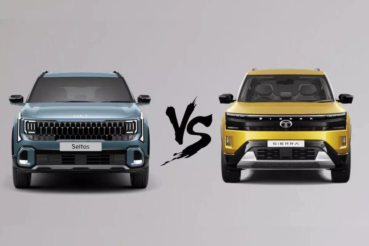 Kia Seltos vs Tata Sierra : కియా సెల్టోస్ వర్సెస్ టాటా సియెర్రా.. మైలేజీలో ఏది తోపు? ఫ్యామిలీ కోసం ఏ కారు బెస్ట్? Kia Seltos vs Tata Sierra : కియా సెల్టోస్ వర్సెస్ టాటా సియెర్రా.. మైలేజీలో ఏది తోపు? ఫ్యామిలీ కోసం ఏ కారు బెస్ట్?
