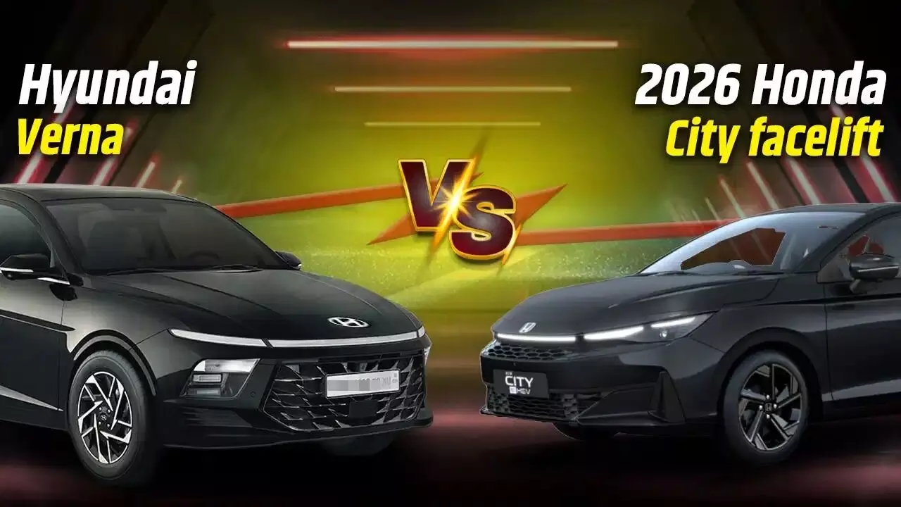 Honda City Facelift vs Hyundai Verna: హోండా సిటీ ఫేస్లిఫ్ట్ వర్సెస్ హ్యుందాయ్ వెర్నా.. ప్రీమియం సెడాన్ల పోరులో విజేత ఎవరు? Honda City Facelift vs Hyundai Verna: హోండా సిటీ ఫేస్లిఫ్ట్ వర్సెస్ హ్యుందాయ్ వెర్నా.. ప్రీమియం సెడాన్ల పోరులో విజేత ఎవరు?