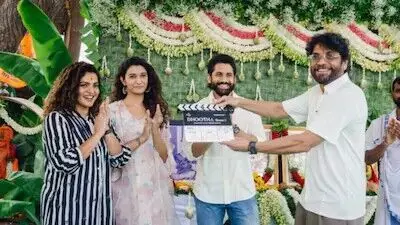 ‘Dhootha 2’: నిర్మాతగా మారిన నాగచైతన్య.. అన్నపూర్ణ స్టూడియోస్లో గ్రాండ్గా ప్రారంభమైన దూత 2 ‘Dhootha 2’: నిర్మాతగా మారిన నాగచైతన్య.. అన్నపూర్ణ స్టూడియోస్లో గ్రాండ్గా ప్రారంభమైన దూత 2