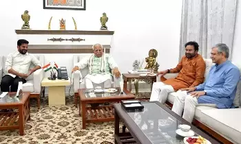 CM Revanth Reddy: కేంద్ర మంత్రి ఖట్టర్‌తో సీఎం రేవంత్, కిషన్‌రెడ్డి భేటీ