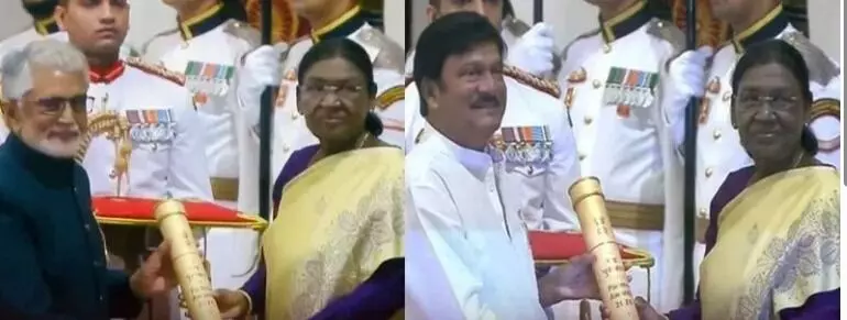 Padma Shri: పద్మశ్రీ అందుకున్న మురళీ మోహన్, రాజేంద్ర ప్రసాద్ Padma Shri: పద్మశ్రీ అందుకున్న మురళీ మోహన్, రాజేంద్ర ప్రసాద్
