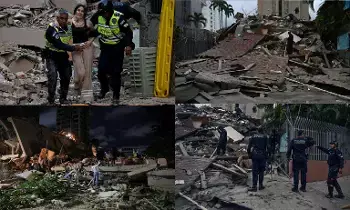Earthquakes Rock Venezuela: వెనెజువెలాలో భారీ భూకంపాలు: రాజధాని కరాకస్లో భవనాలు కూలిన సంఘటన Earthquakes Rock Venezuela: వెనెజువెలాలో భారీ భూకంపాలు: రాజధాని కరాకస్లో భవనాలు కూలిన సంఘటన