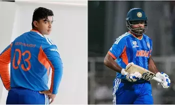 Indian T20 Team: జింబాబ్వే టూర్ కు సంజూశాంసన్ ప్లేస్ లో వైభవ్ Indian T20 Team: జింబాబ్వే టూర్ కు సంజూశాంసన్ ప్లేస్ లో వైభవ్