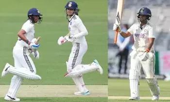 Lord’s Test: లార్డ్స్ టెస్ట్: స్మృతి, హర్మన్ప్రీత్, దీప్తి హాఫ్ సెంచరీలు.. తొలి రోజు భారత్ 285 పరుగులకు ఆలౌట్! Lord’s Test: లార్డ్స్ టెస్ట్: స్మృతి, హర్మన్ప్రీత్, దీప్తి హాఫ్ సెంచరీలు.. తొలి రోజు భారత్ 285 పరుగులకు ఆలౌట్!