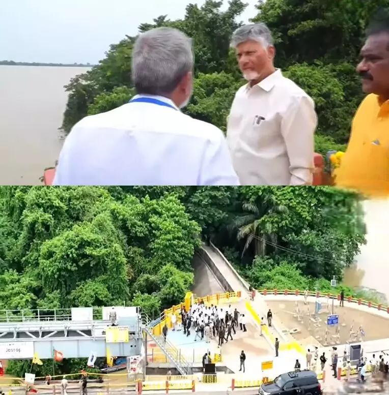 CM Chandrababu: ధవళేశ్వరం బ్యారేజీ పునరుద్దరణకు శ్రీకారం చుట్టిన సీఎం చంద్రబాబు CM Chandrababu: ధవళేశ్వరం బ్యారేజీ పునరుద్దరణకు శ్రీకారం చుట్టిన సీఎం చంద్రబాబు