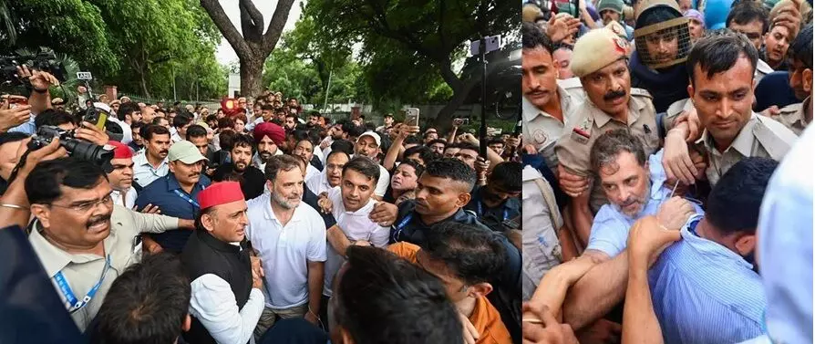 Samajwadi Party President and MP Akhilesh Yadav: అమ్మాయిల దుస్తులు చించేస్తారా? విద్యార్థులతో అమానవీయ ప్రవర్తన సహించేది కాదు: అఖిలేశ్ Samajwadi Party President and MP Akhilesh Yadav: అమ్మాయిల దుస్తులు చించేస్తారా? విద్యార్థులతో అమానవీయ ప్రవర్తన సహించేది కాదు: అఖిలేశ్