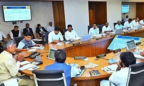 AP Cabinet: ఏపీ క్యాబినెట్లో కీలక నిర్ణయాలు.. ఈజ్ ఆఫ్ డూయింగ్ బిజినెస్ చట్టం, అమరావతి ట్విన్ టవర్స్కు ఆమోదం AP Cabinet: ఏపీ క్యాబినెట్లో కీలక నిర్ణయాలు.. ఈజ్ ఆఫ్ డూయింగ్ బిజినెస్ చట్టం, అమరావతి ట్విన్ టవర్స్కు ఆమోదం