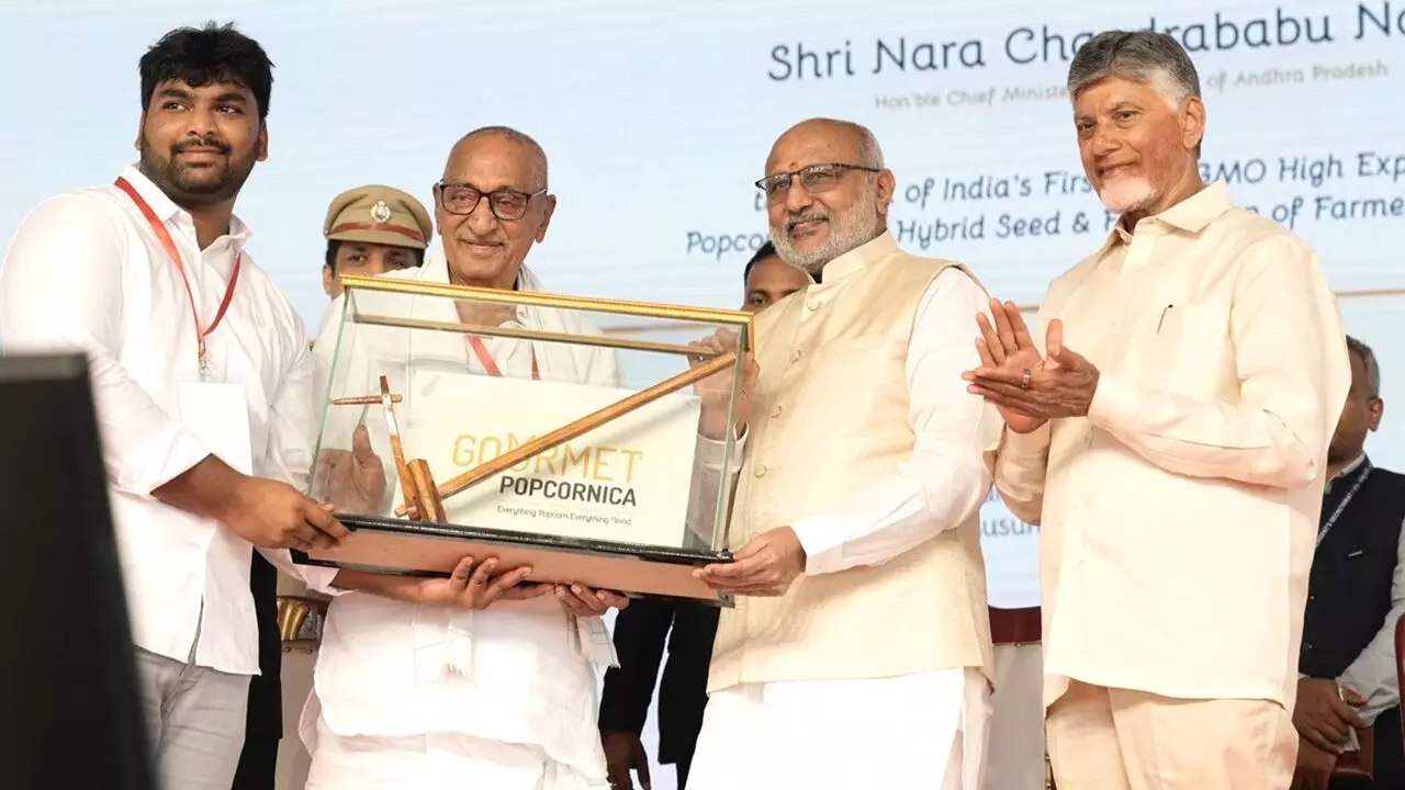 Vice President Radhakrishnan: ఏలూరులో కొత్త పాప్కార్న్ వంగడం ఆవిష్కరణ.. నదుల అనుసంధానంపై ఉపరాష్ట్రపతి రాధాకృష్ణన్ కీలక ప్రకటన Vice President Radhakrishnan: ఏలూరులో కొత్త పాప్కార్న్ వంగడం ఆవిష్కరణ.. నదుల అనుసంధానంపై ఉపరాష్ట్రపతి రాధాకృష్ణన్ కీలక ప్రకటన