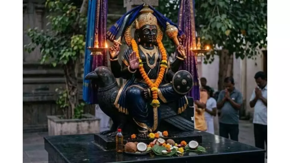 Devotees Offer Sesame Oil to Shani Dev: శనిదేవునికి ఆవనూనె సమర్పించడం వెనుక రహస్యం Devotees Offer Sesame Oil to Shani Dev: శనిదేవునికి ఆవనూనె సమర్పించడం వెనుక రహస్యం