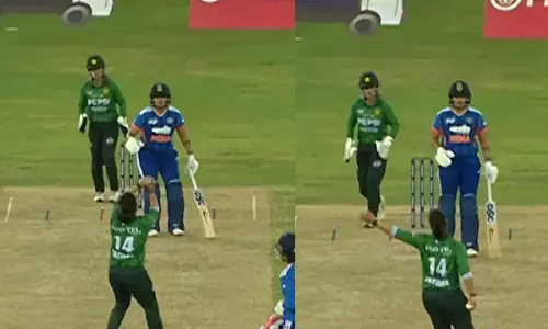 ICC : షఫాలీ వర్మపై అతి ప్రవర్తన..పాక్ కెప్టెన్కు భారీ షాక్ ఇచ్చిన ఐసీసీ ICC : షఫాలీ వర్మపై అతి ప్రవర్తన..పాక్ కెప్టెన్కు భారీ షాక్ ఇచ్చిన ఐసీసీ