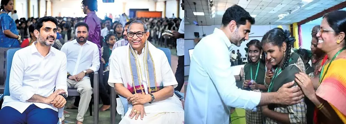 Minister Nara Lokesh: చిన్న సమస్యలకు కుంగిపోకండి.. ఎదురొడ్డి పోరాడండి: మంత్రి నారా లోకేశ్ Minister Nara Lokesh: చిన్న సమస్యలకు కుంగిపోకండి.. ఎదురొడ్డి పోరాడండి: మంత్రి నారా లోకేశ్