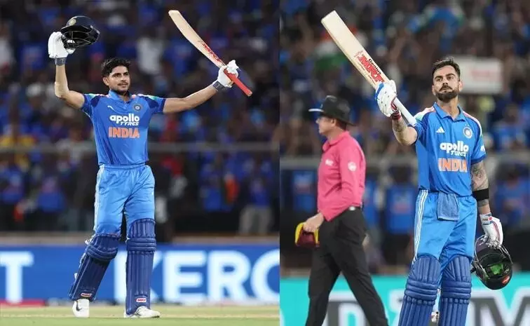 India Thrash West Indies: వెస్టిండీస్పై భారత్ ఘన విజయం.. కోహ్లీ, గిల్ సెంచరీలు India Thrash West Indies: వెస్టిండీస్పై భారత్ ఘన విజయం.. కోహ్లీ, గిల్ సెంచరీలు