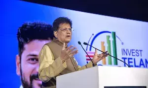 Union Minister Piyush Goyal: తెలంగాణను 3 ట్రిలియన్ డాలర్ల ఆర్థిక వ్యవస్థగా తీర్చిదిద్దేందుకు ఆరు సూచనలు: కేంద్ర మంత్రి పీయూష్ గోయల్ Union Minister Piyush Goyal: తెలంగాణను 3 ట్రిలియన్ డాలర్ల ఆర్థిక వ్యవస్థగా తీర్చిదిద్దేందుకు ఆరు సూచనలు: కేంద్ర మంత్రి పీయూష్ గోయల్